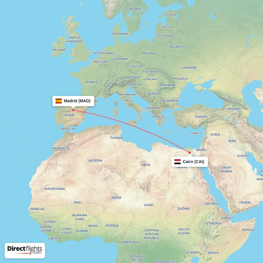 MAD - CAI route map