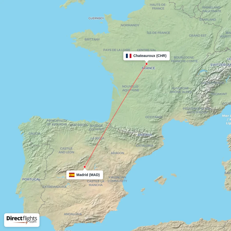 MAD - CHR route map