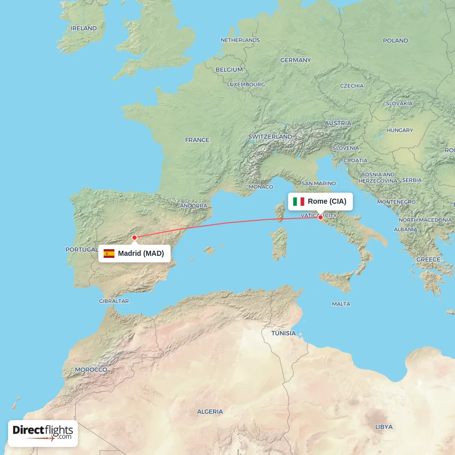 MAD - CIA route map
