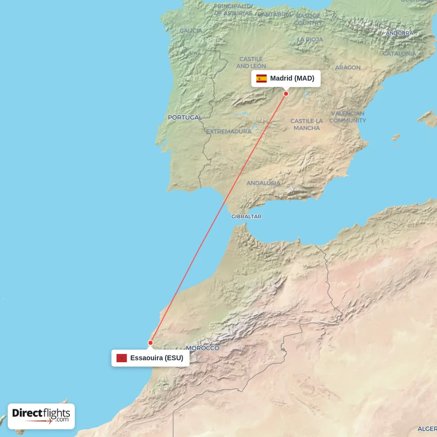 MAD - ESU route map