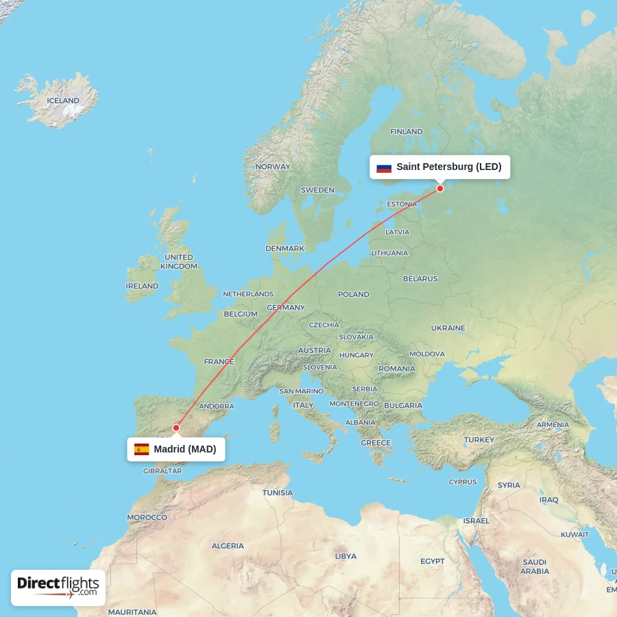 MAD - LED route map