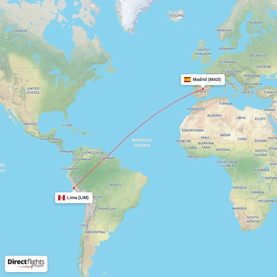 MAD - LIM route map