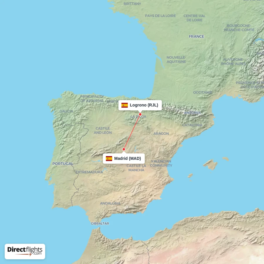 MAD - RJL route map