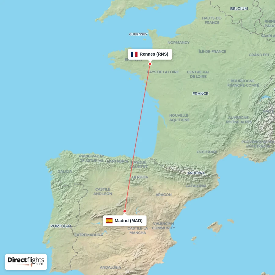 MAD - RNS route map