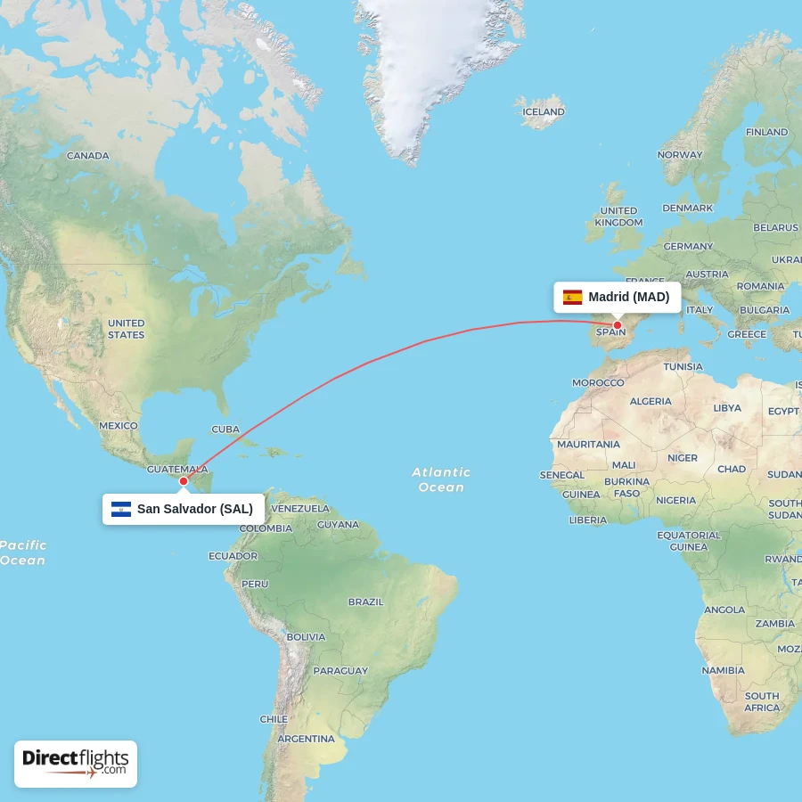 MAD - SAL route map