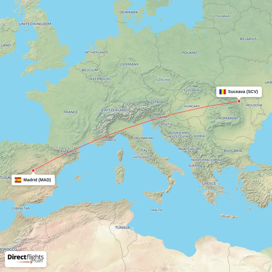 MAD - SCV route map