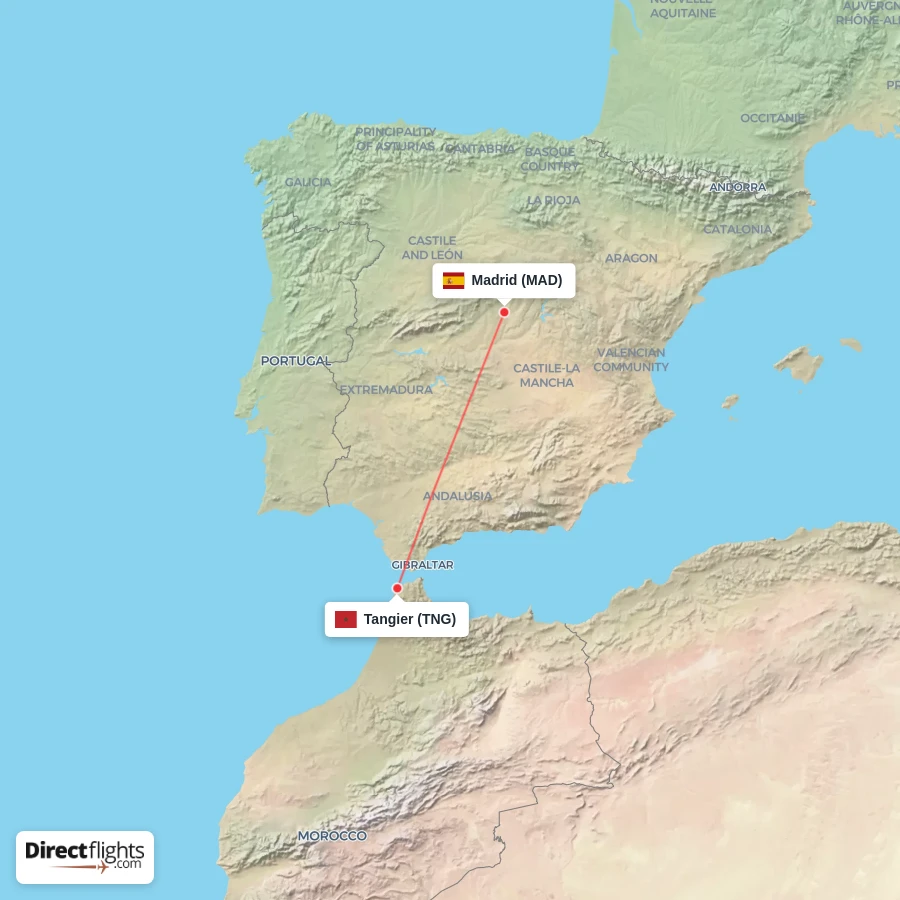 MAD - TNG route map