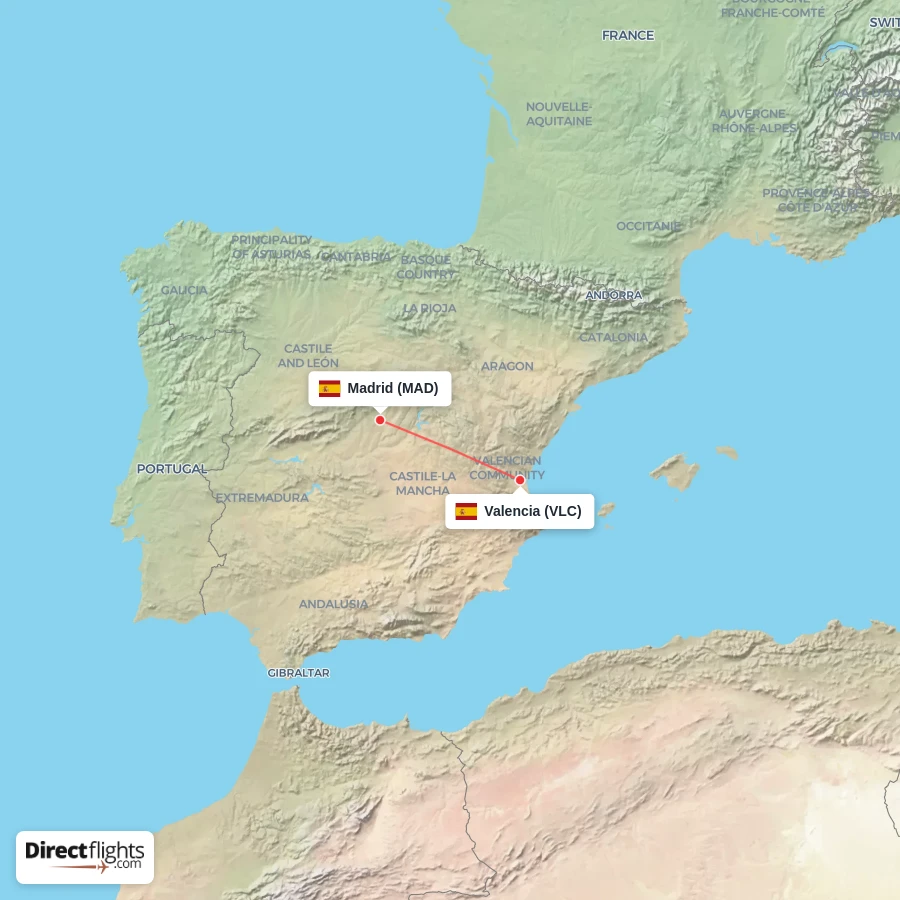 MAD - VLC route map