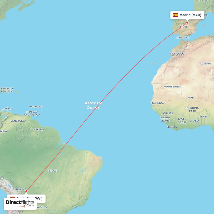 MAD - VVI route map