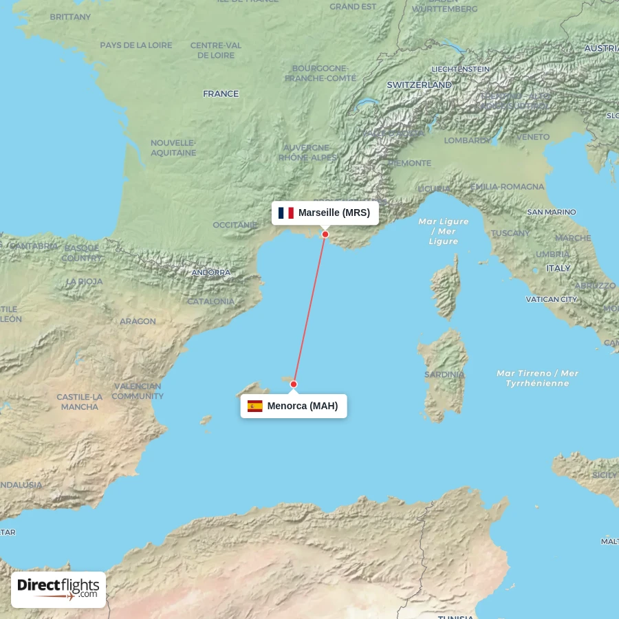 MAH - MRS route map
