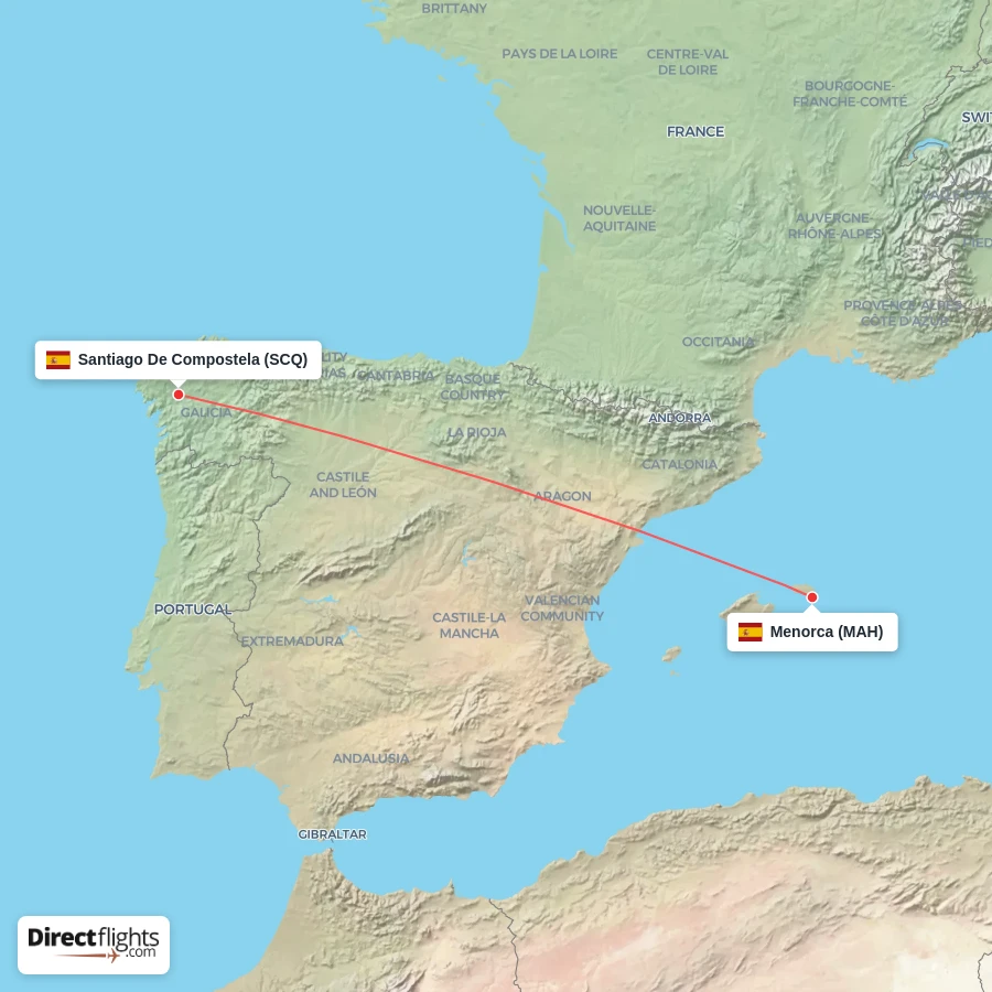 MAH - SCQ route map