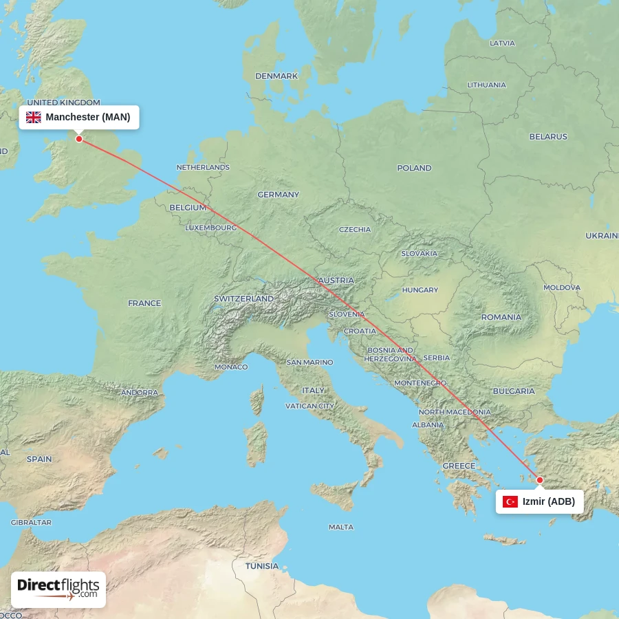 MAN - ADB route map
