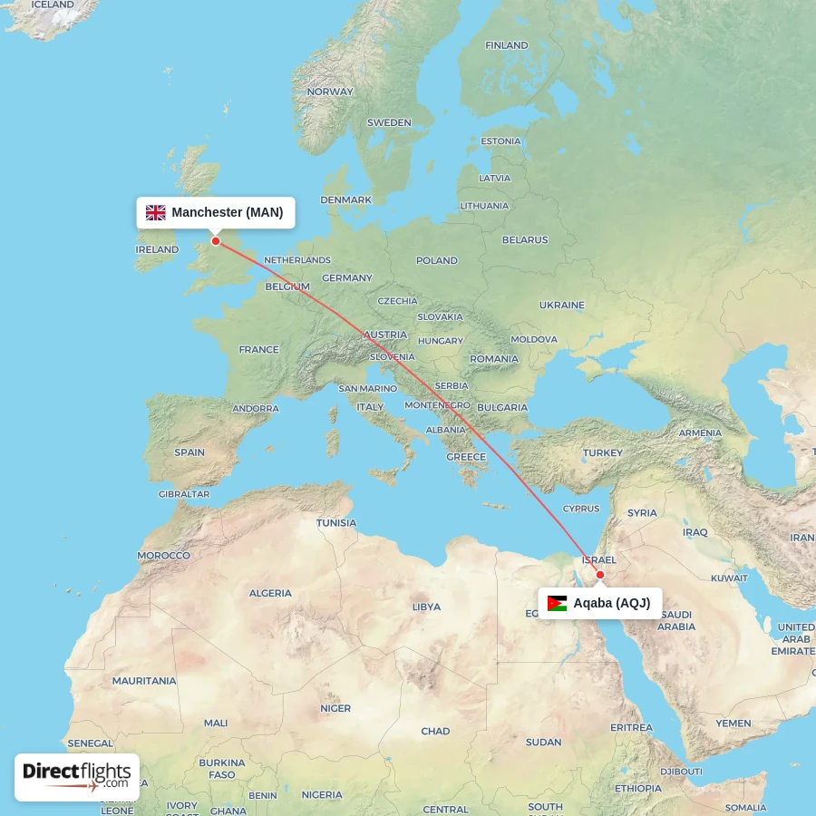 MAN - AQJ route map