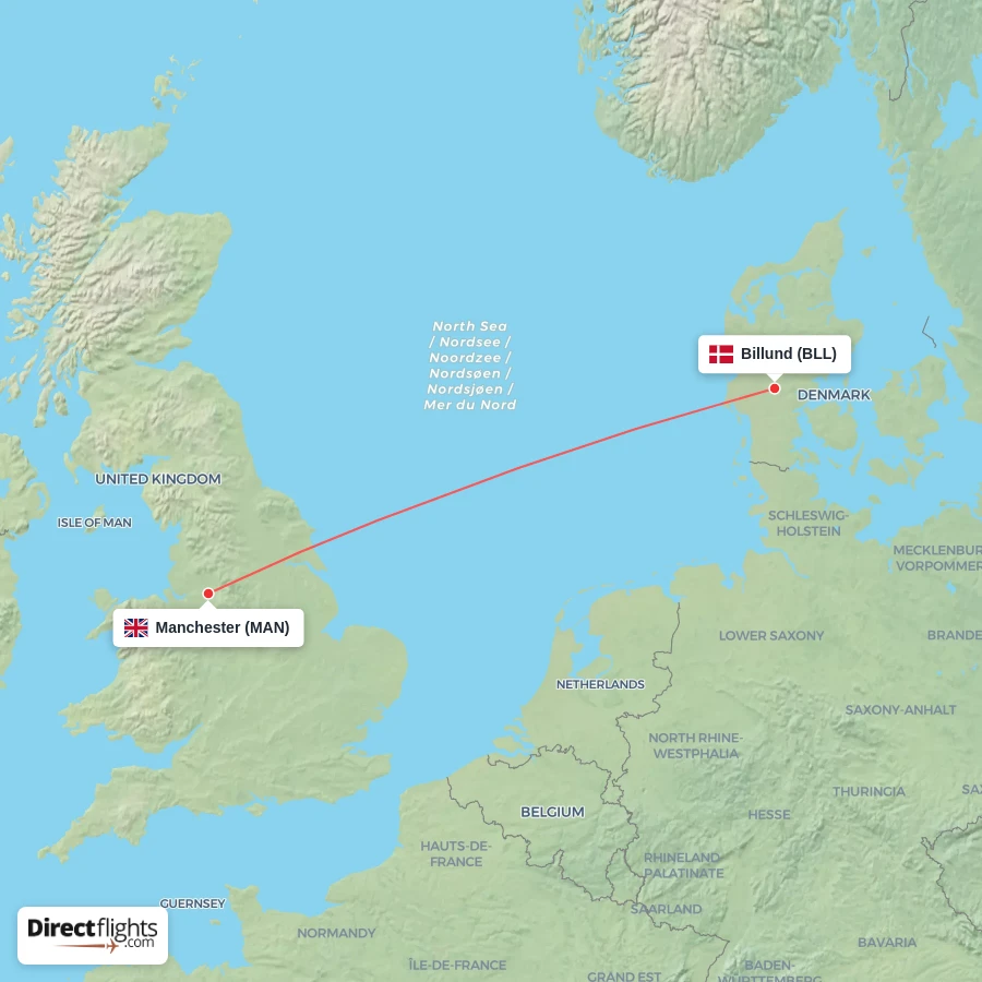 MAN - BLL route map