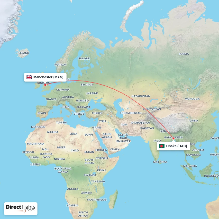 MAN - DAC route map
