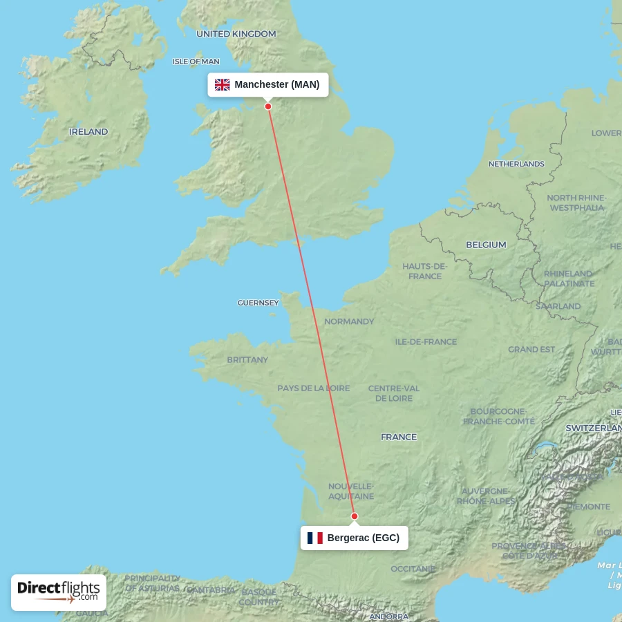 MAN - EGC route map