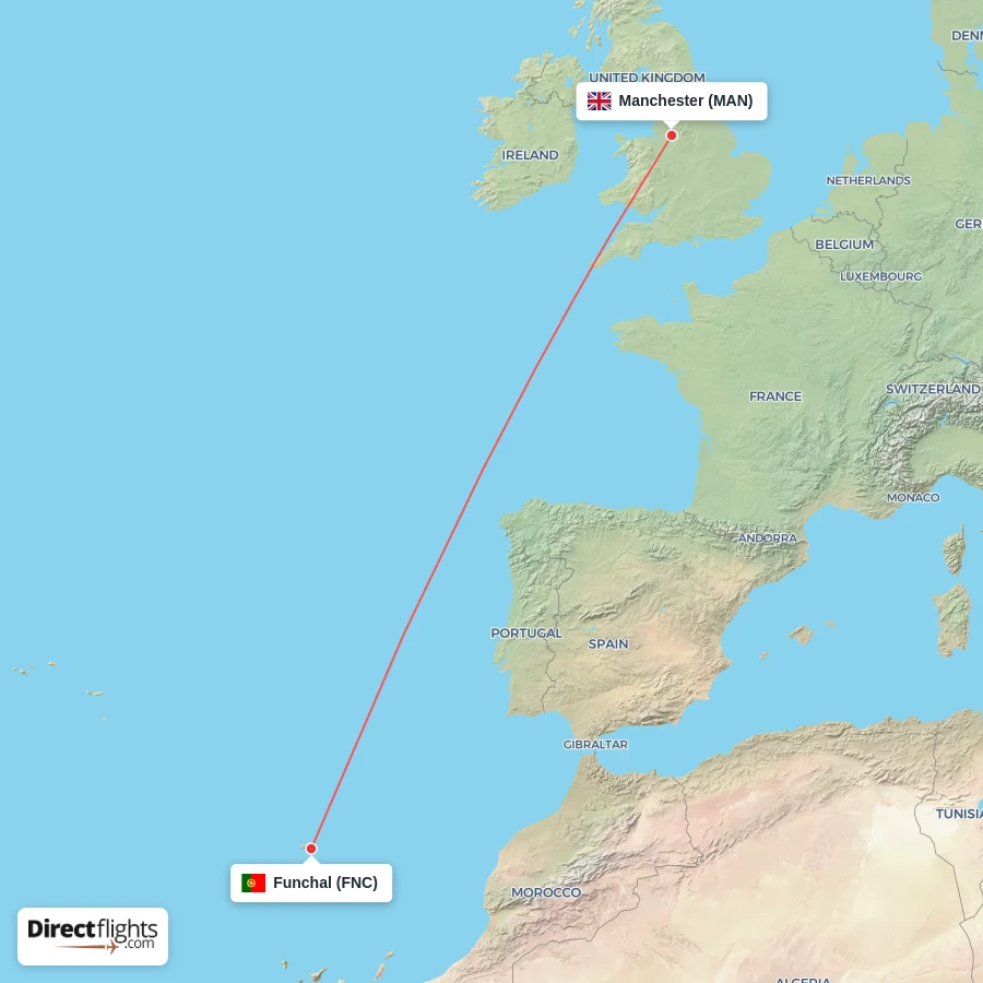 MAN - FNC route map