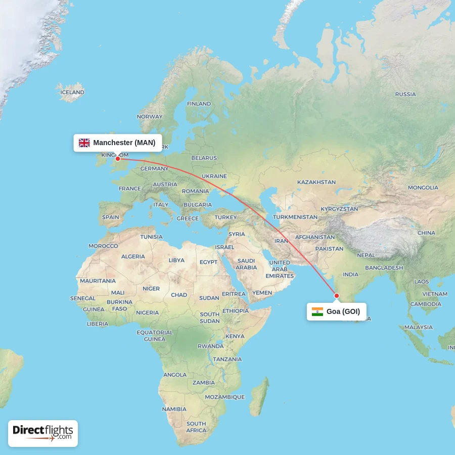 MAN - GOI route map