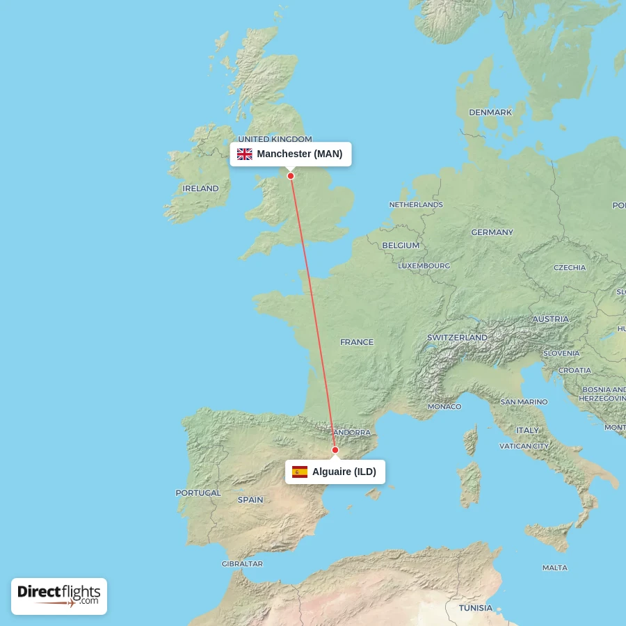 MAN - ILD route map