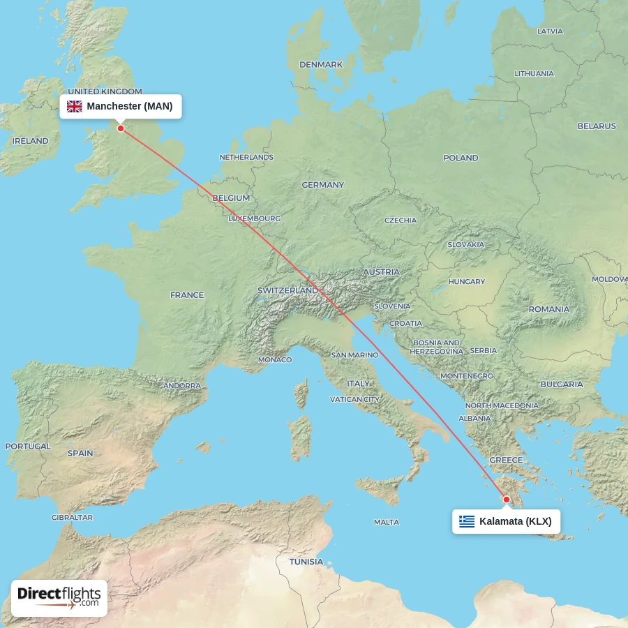 MAN - KLX route map