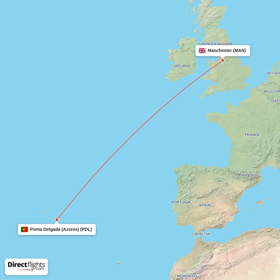 MAN - PDL route map