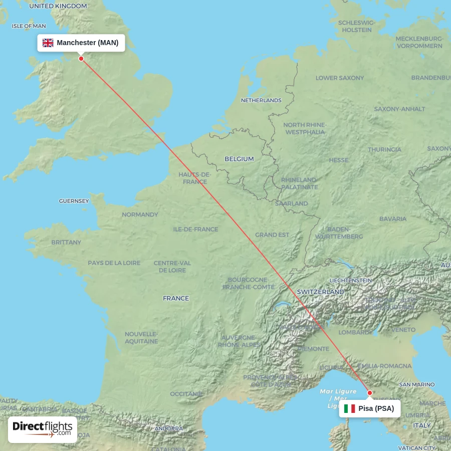 MAN - PSA route map