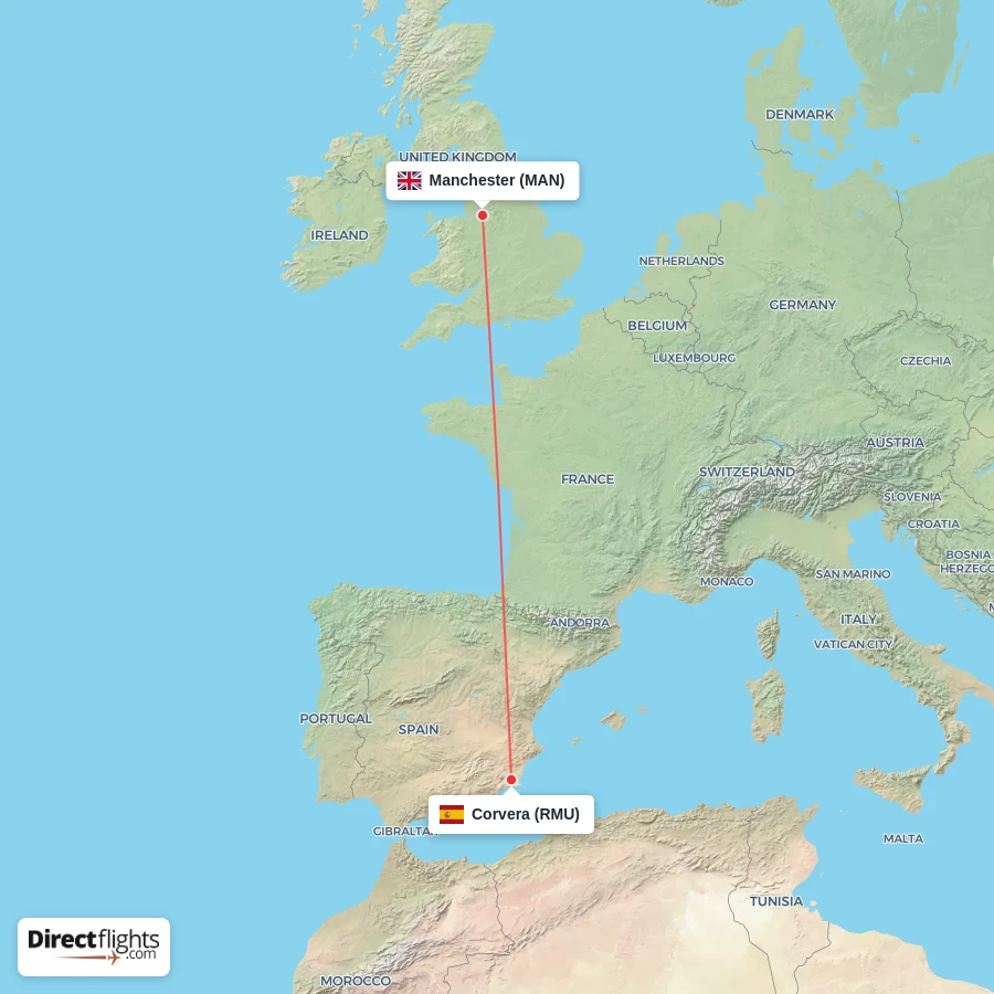 MAN - RMU route map