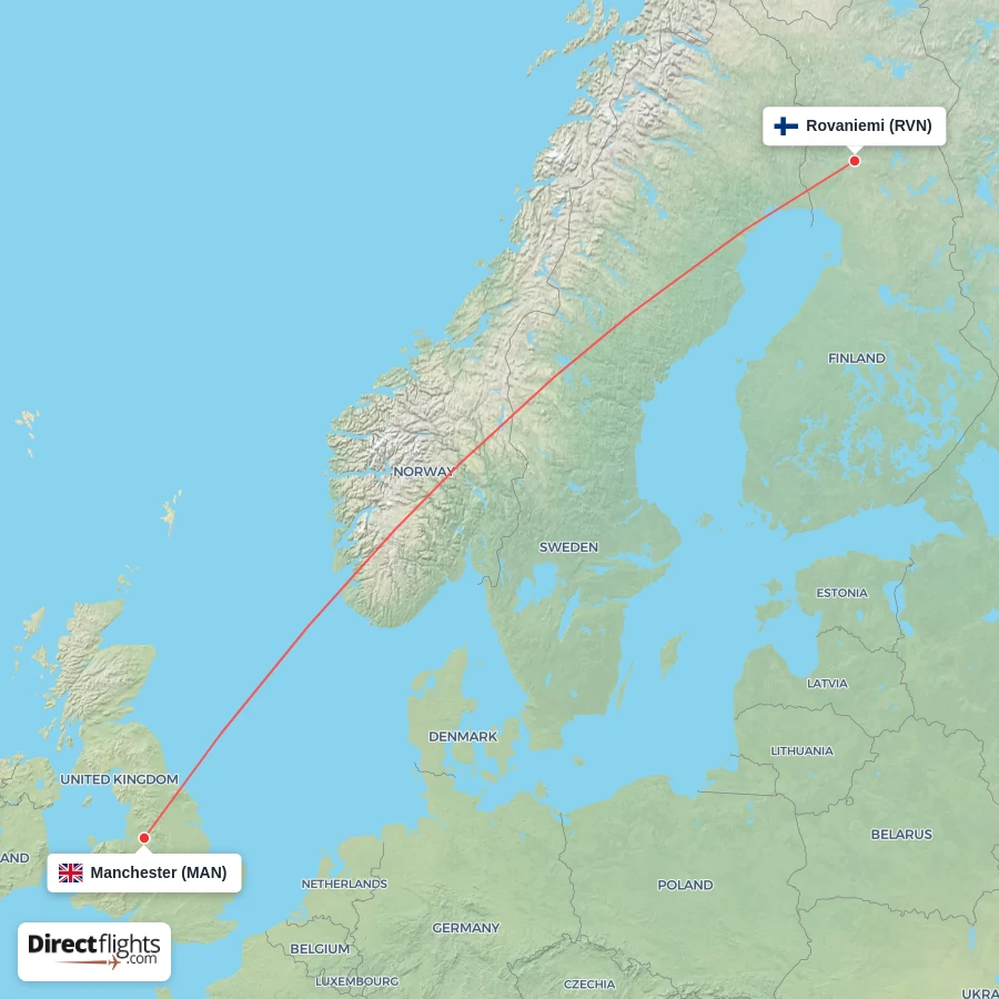 MAN - RVN route map