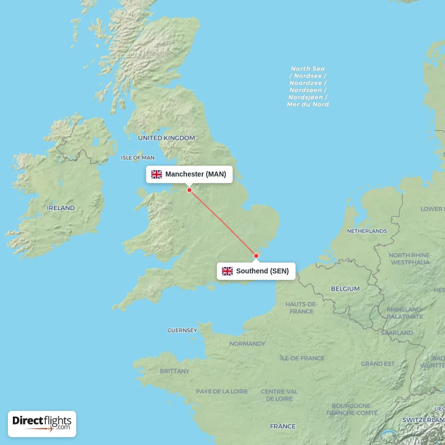 MAN - SEN route map