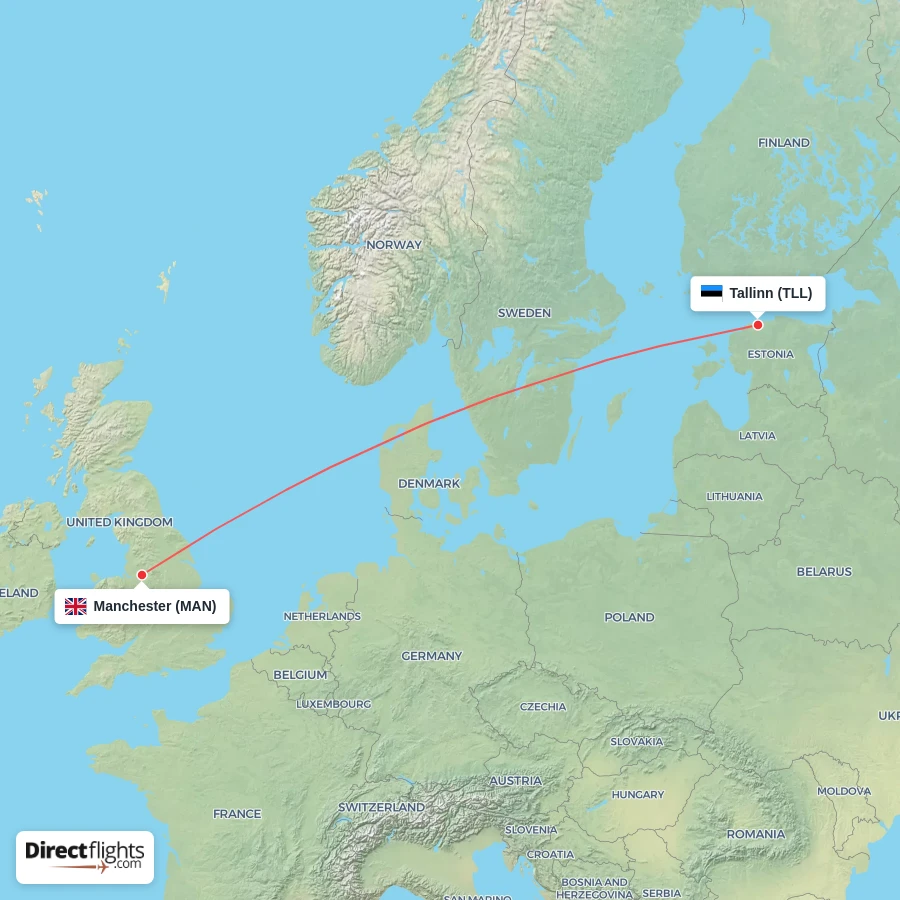 MAN - TLL route map
