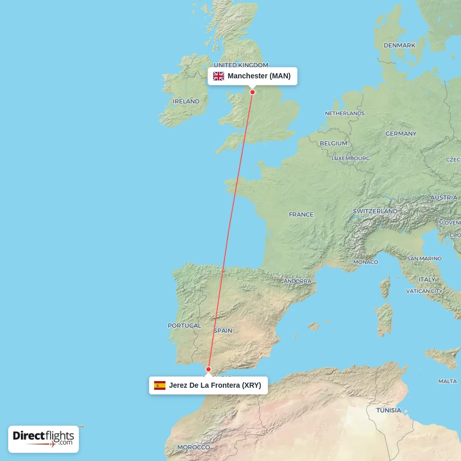 MAN - XRY route map