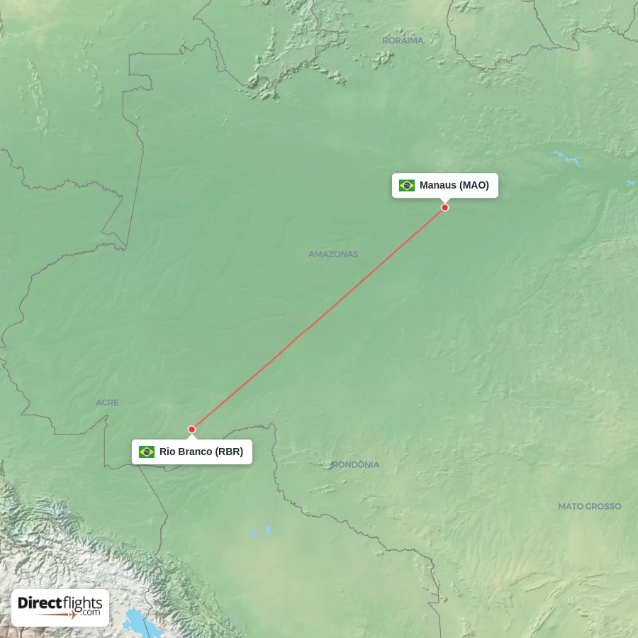 MAO - RBR route map