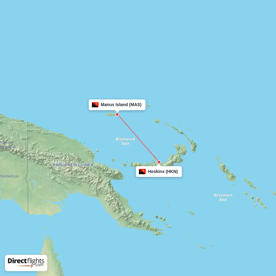 MAS - HKN route map