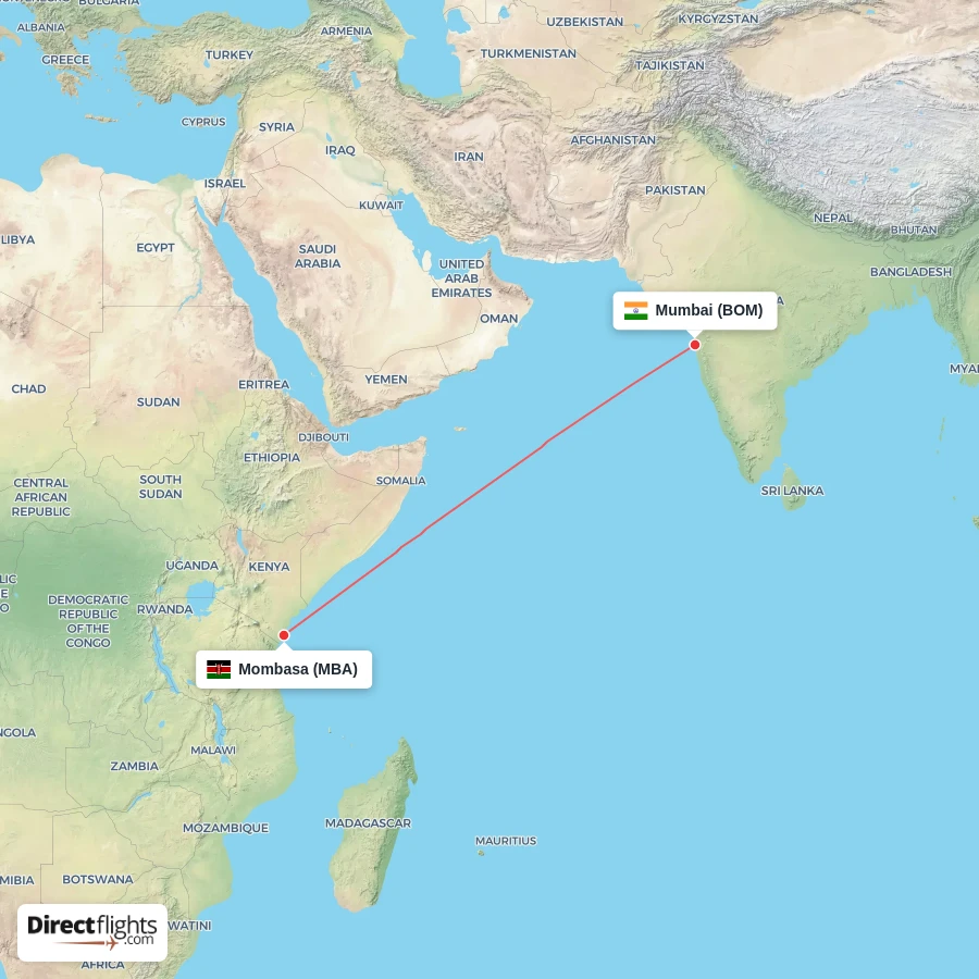 MBA - BOM route map