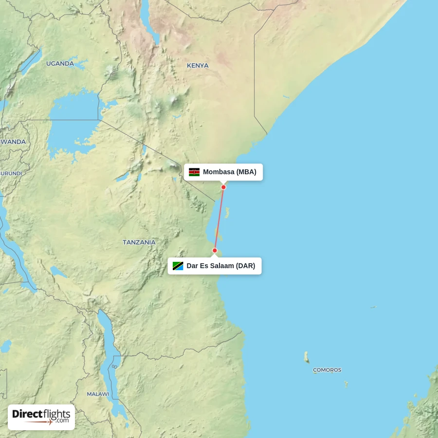 MBA - DAR route map