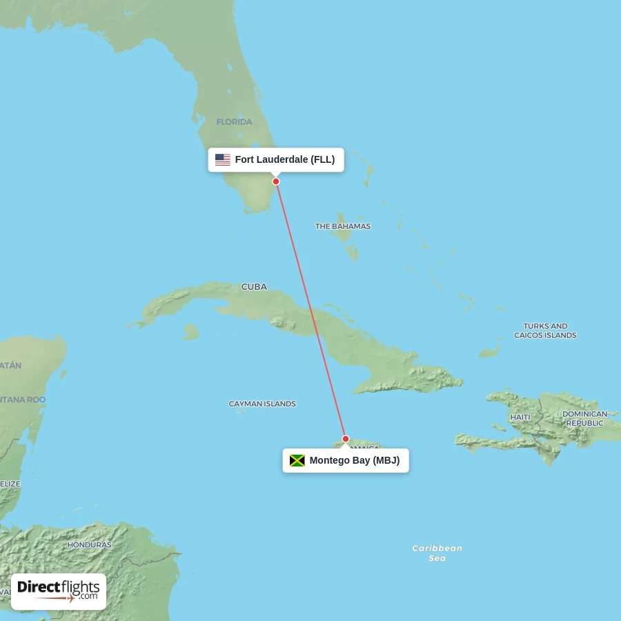 MBJ - FLL route map