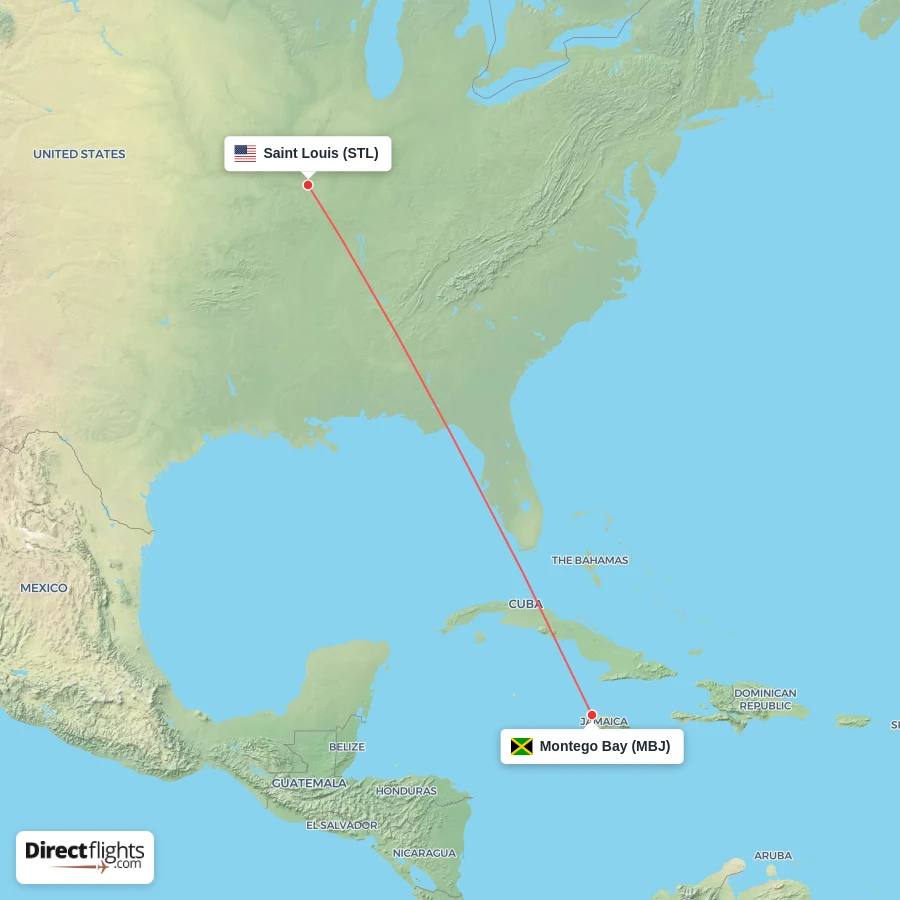 MBJ - STL route map