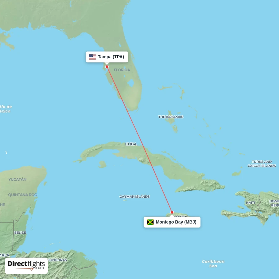 MBJ - TPA route map