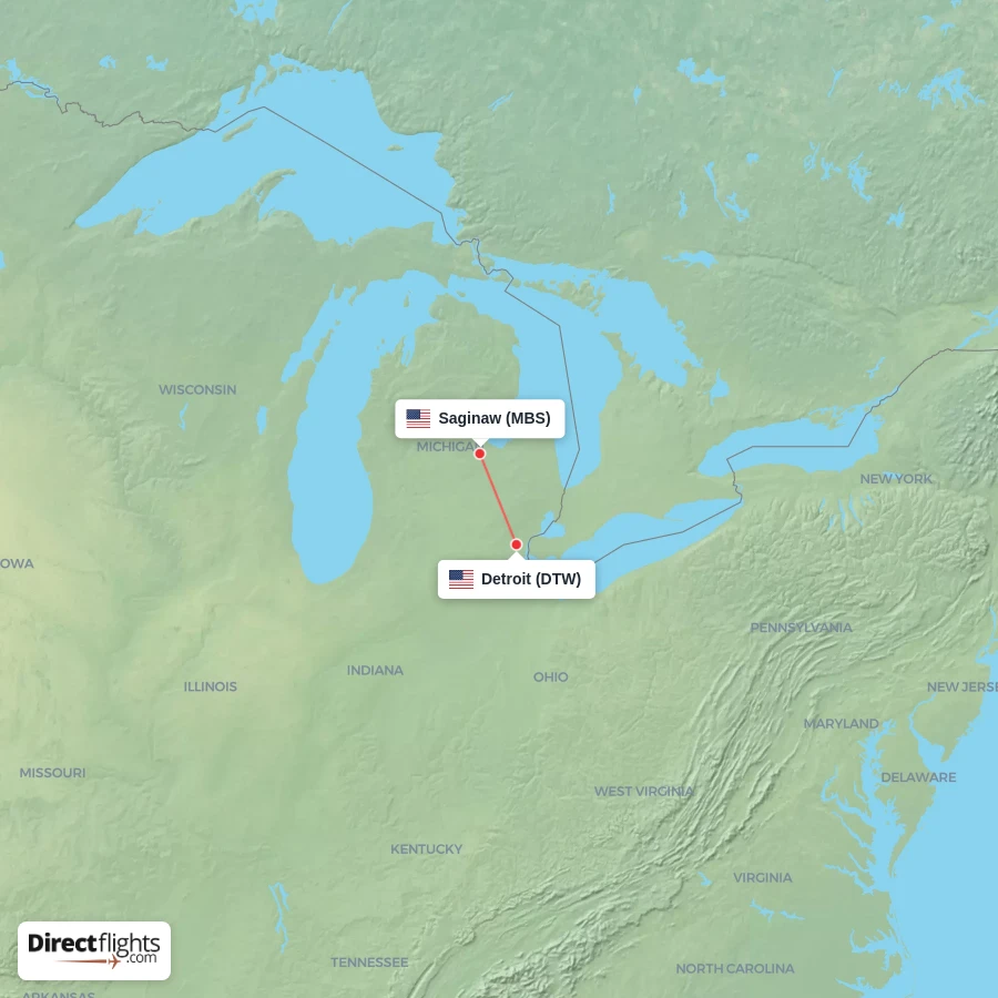 MBS - DTW route map