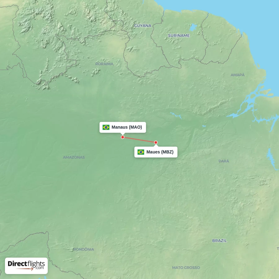 MBZ - MAO route map