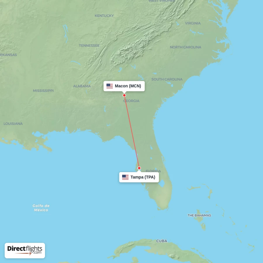 MCN - TPA route map