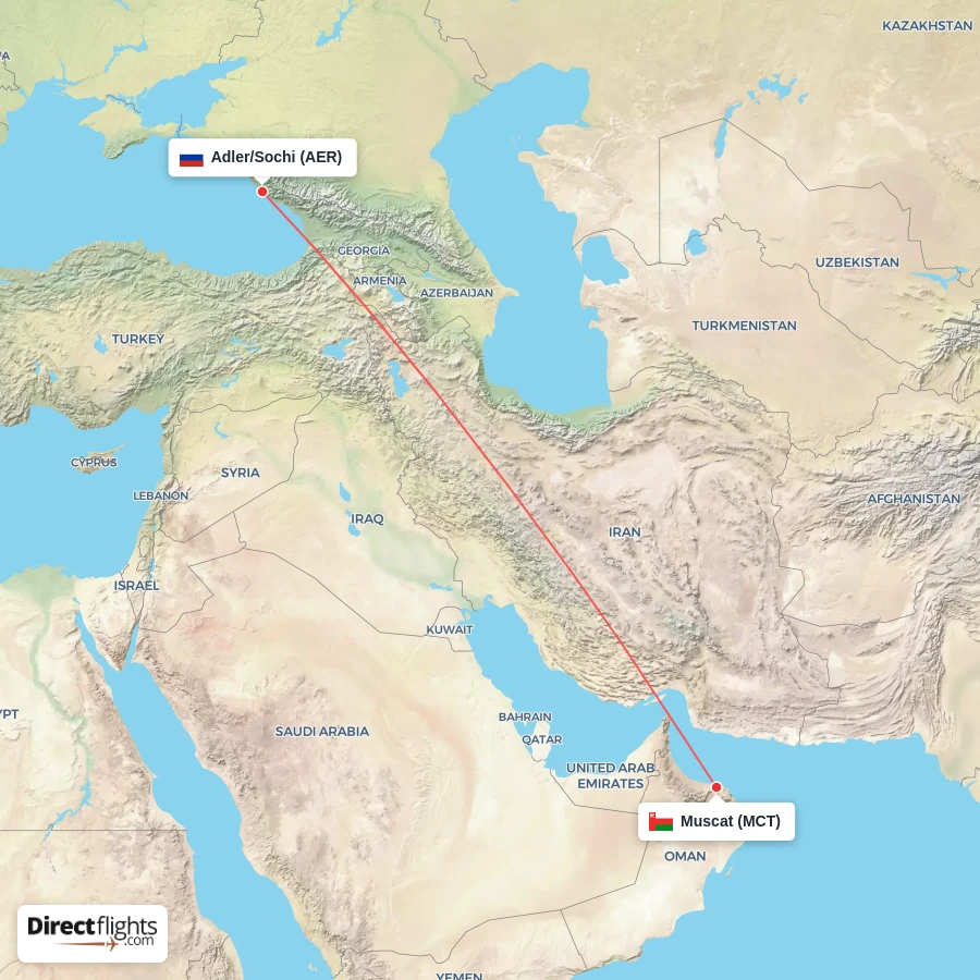 MCT - AER route map