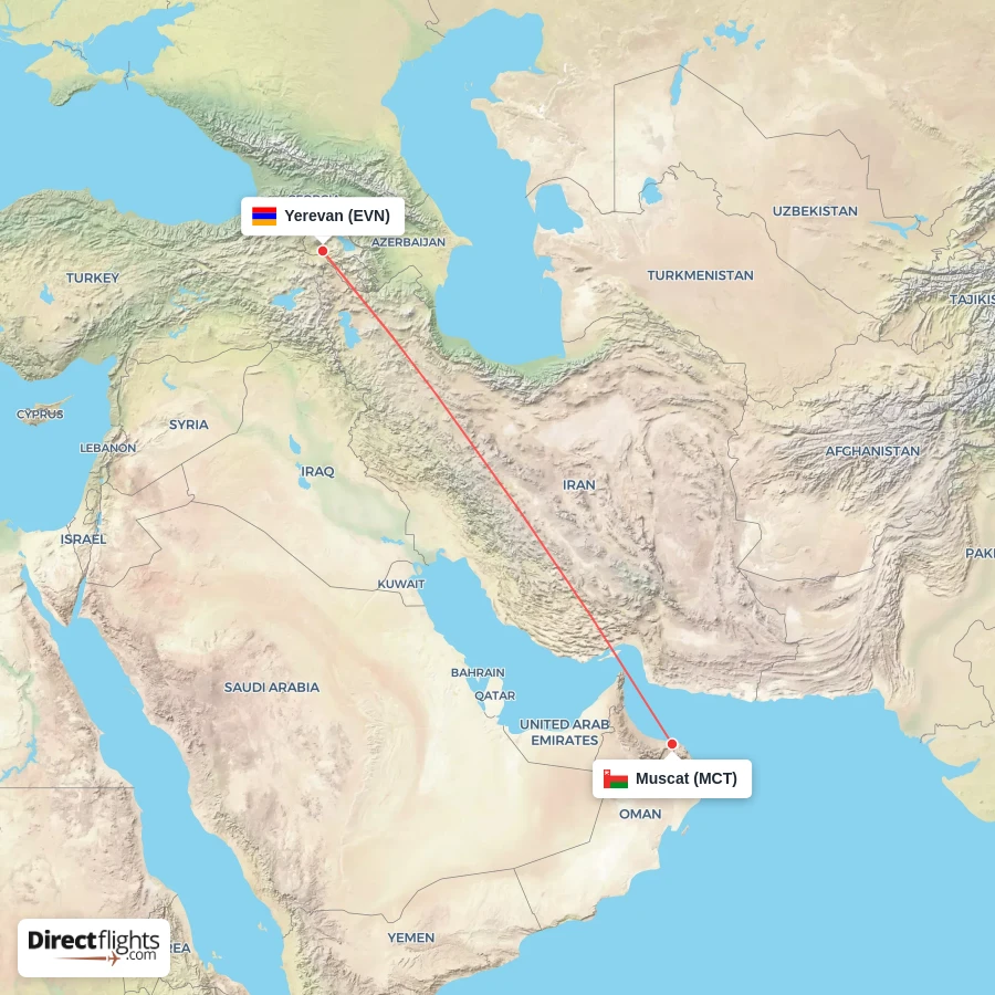 MCT - EVN route map