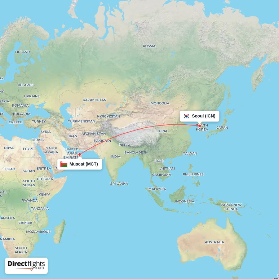 MCT - ICN route map