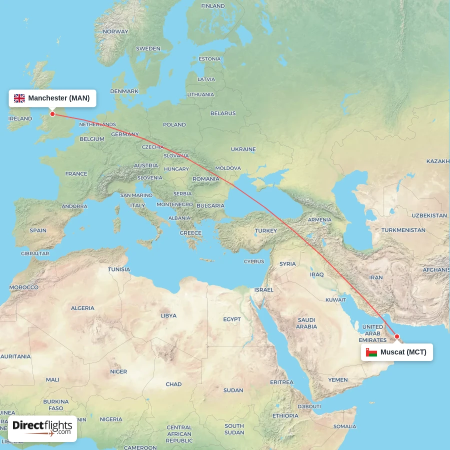 MCT - MAN route map