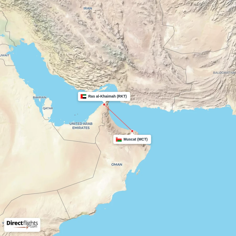 MCT - RKT route map