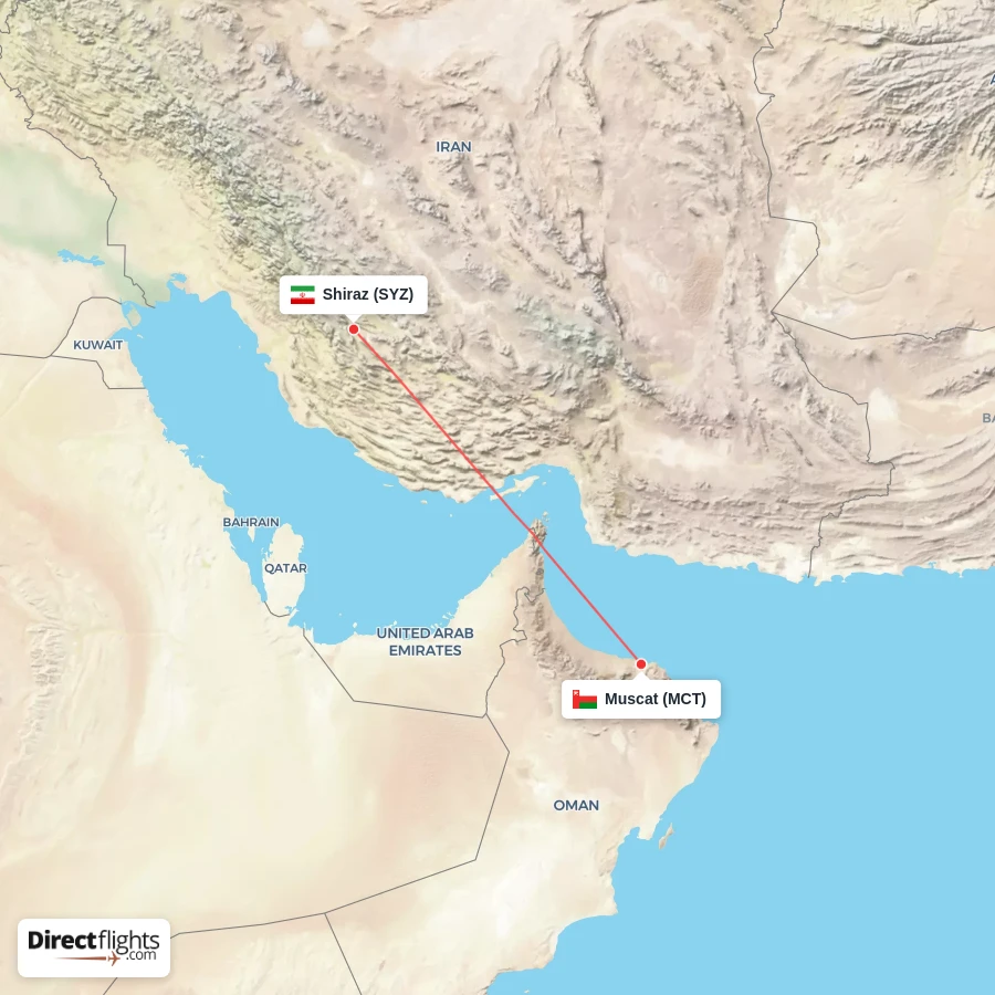 MCT - SYZ route map