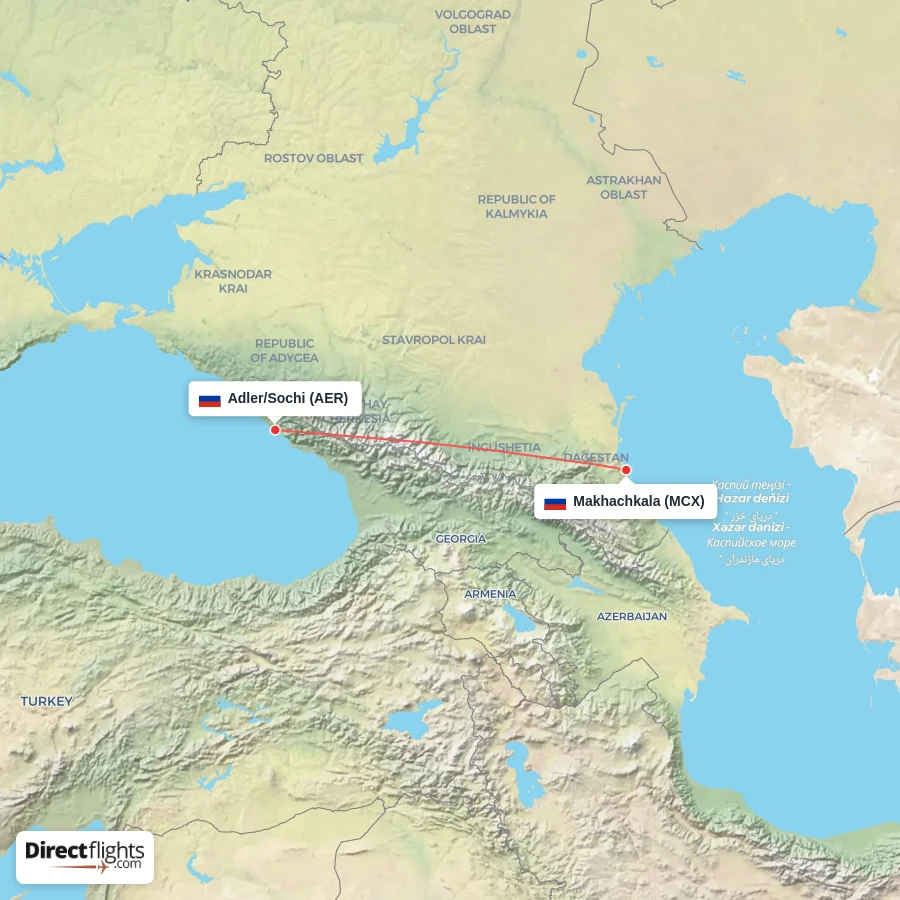 MCX - AER route map