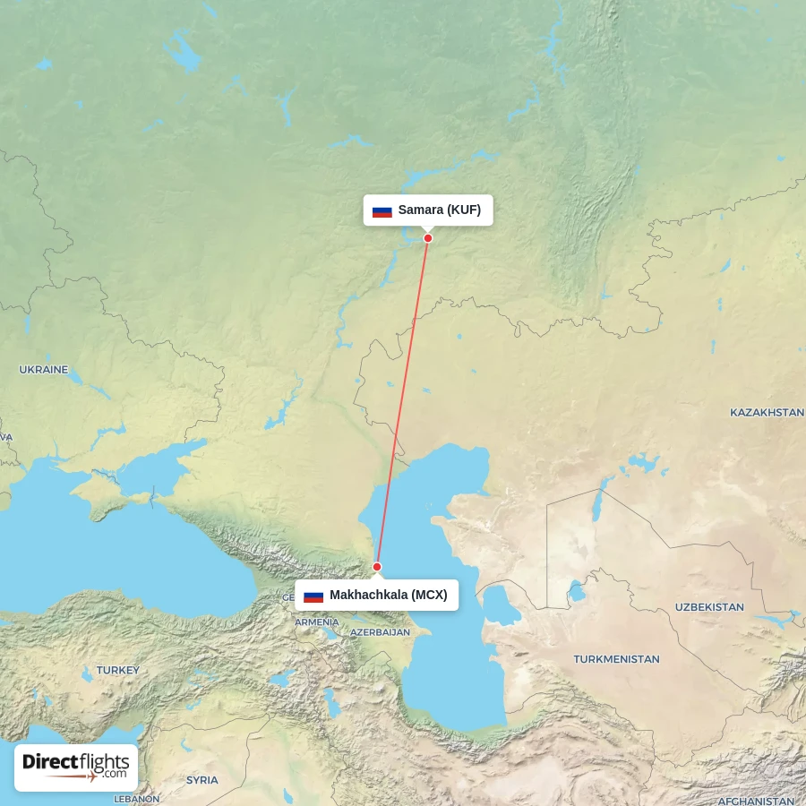 MCX - KUF route map