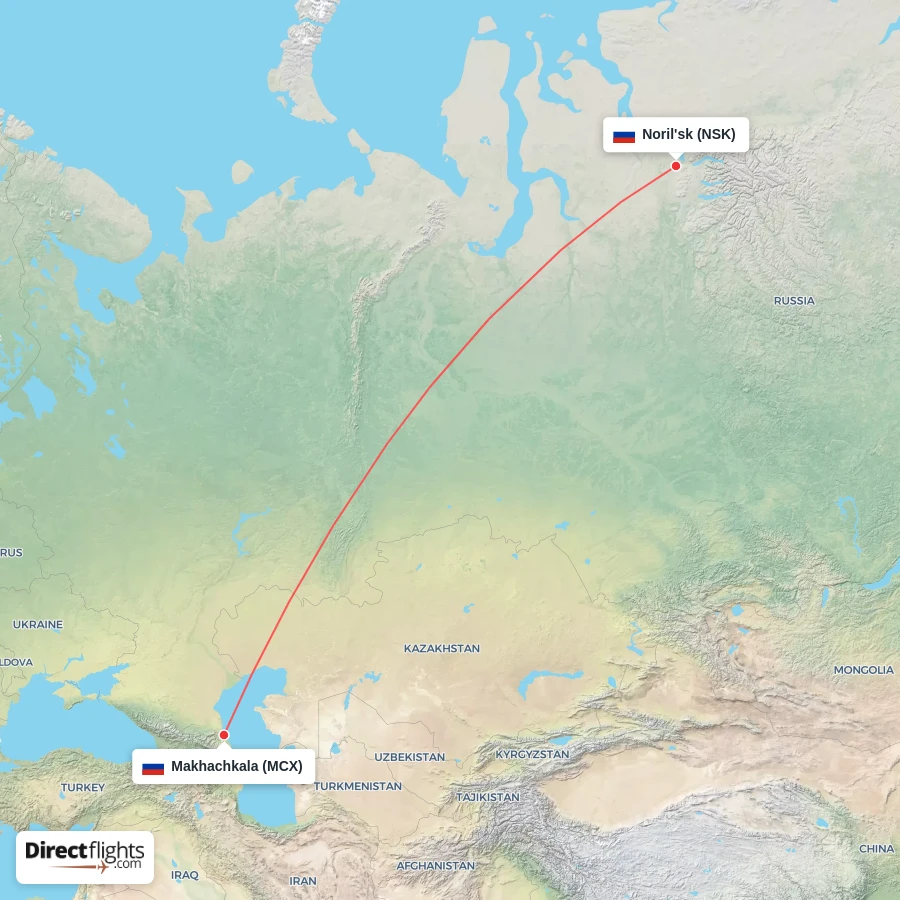 MCX - NSK route map